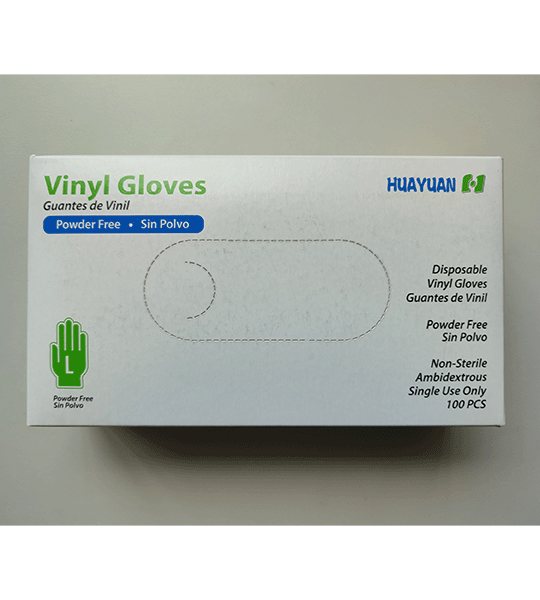 Jednorázové vinylové rukavice HUAYUAN 100 ks/ veľkosť L