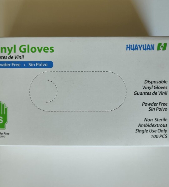 Jednorázové vinylové rukavice HUAYUAN 100 ks/ veľkosť S