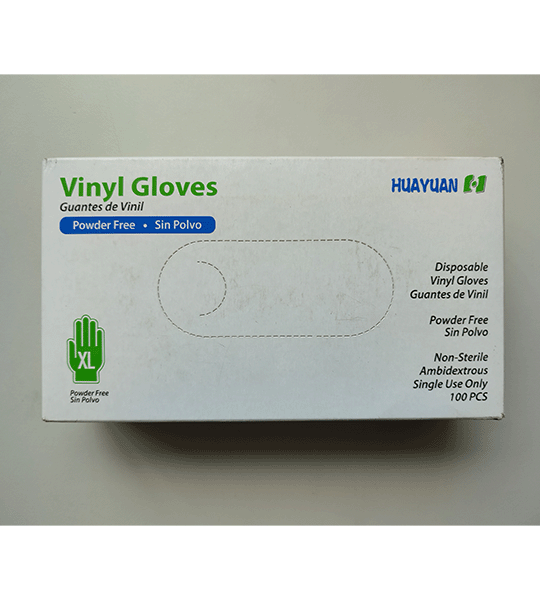 Jednorázové vinylové rukavice HUAYUAN 100 ks/ veľkosť XL