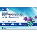 Rýchly test koronavírusu /SARS-Cov-2/ REALY TECH K590516D slinný, 5 ks